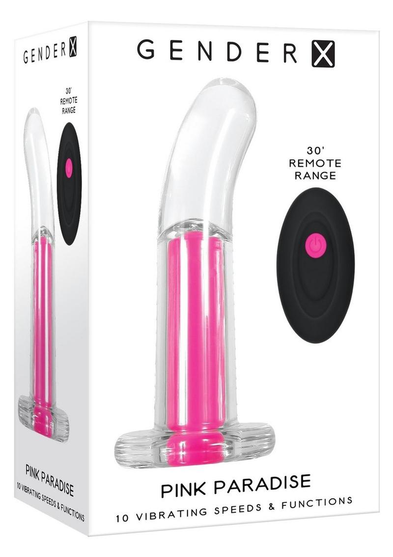 Gender X Pink Paradise Silicone Rechargeable Vibrator with Remote Control