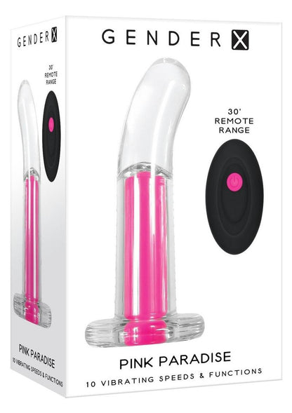 Gender X Pink Paradise Silicone Rechargeable Vibrator with Remote Control