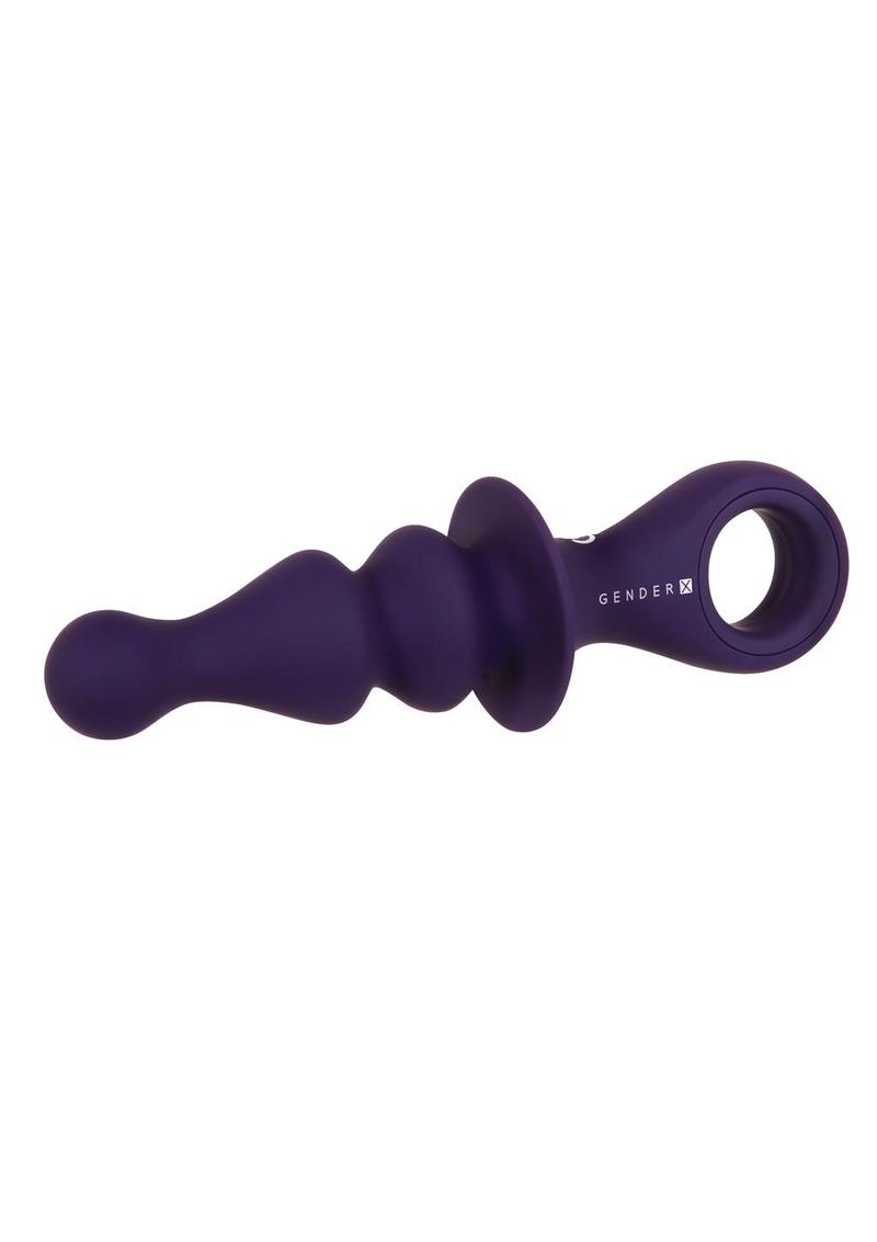 Gender X Ring Pop Rechargeable Silicone Vibrating Anal Plug - Purple