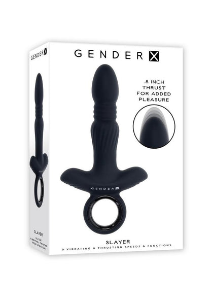 Gender X Slayer Rechargeable Silicone Thrusting Anal Vibrator