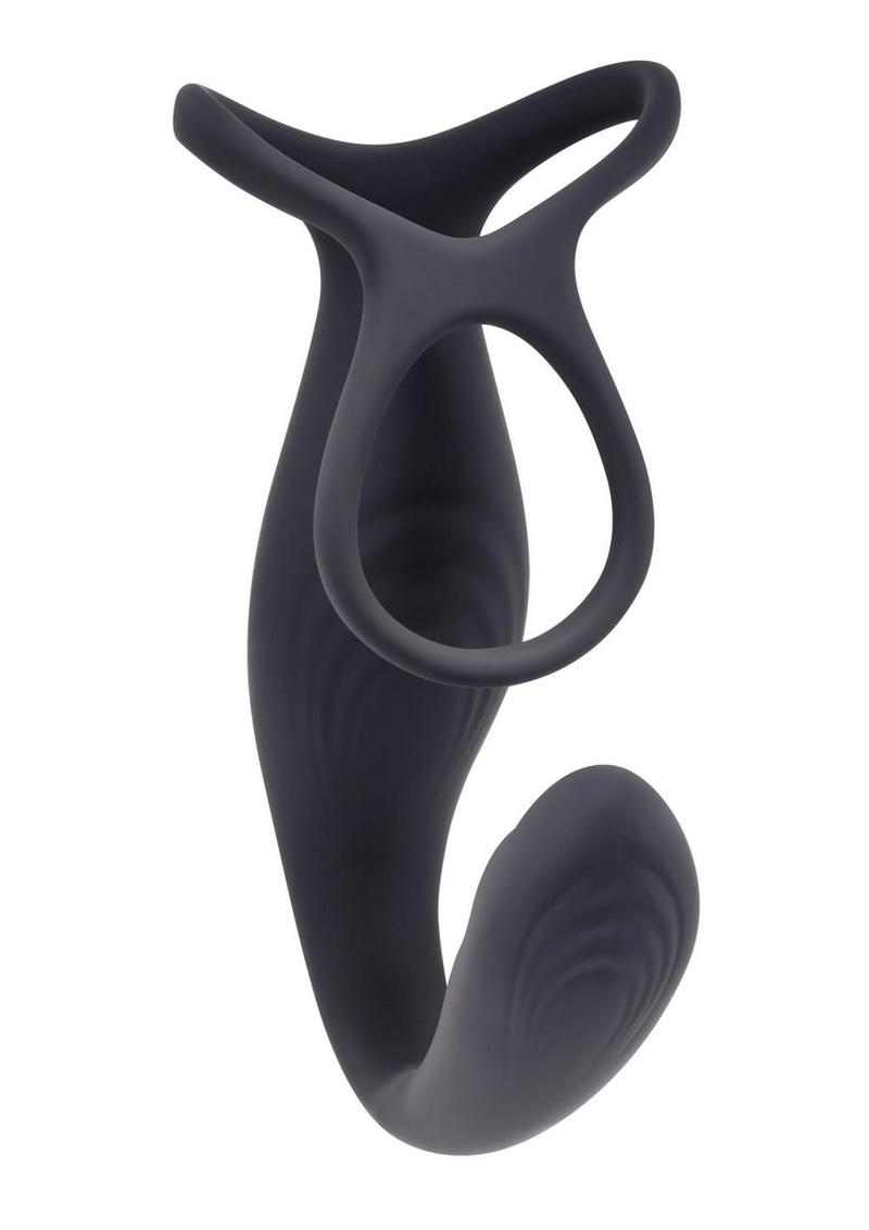 Gender X The Wrangler Rechargeable Silicone Triple Stimulating Anal Vibrator with Remote - Black