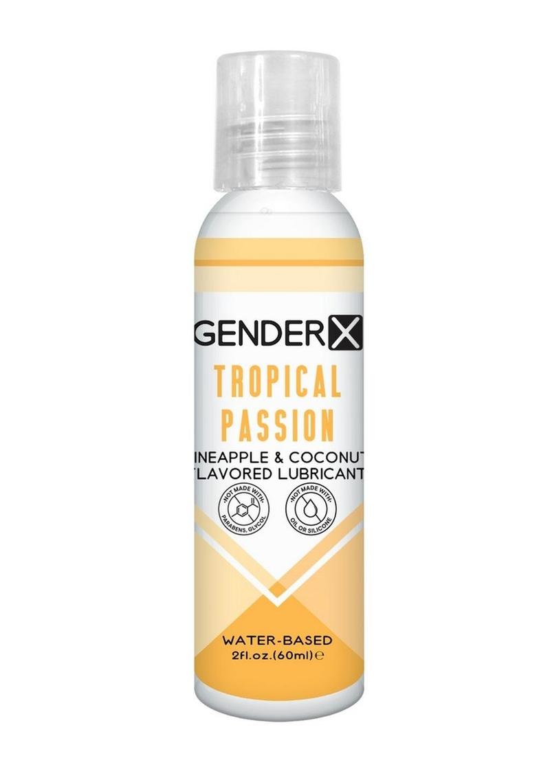 Gender X Tropical Passion Water Based Flavored Lubricant - 2oz.