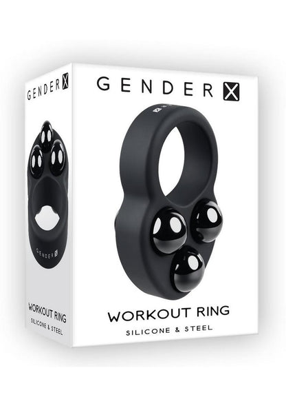 Gender X Workout Silicone Training Cock Ring - Black