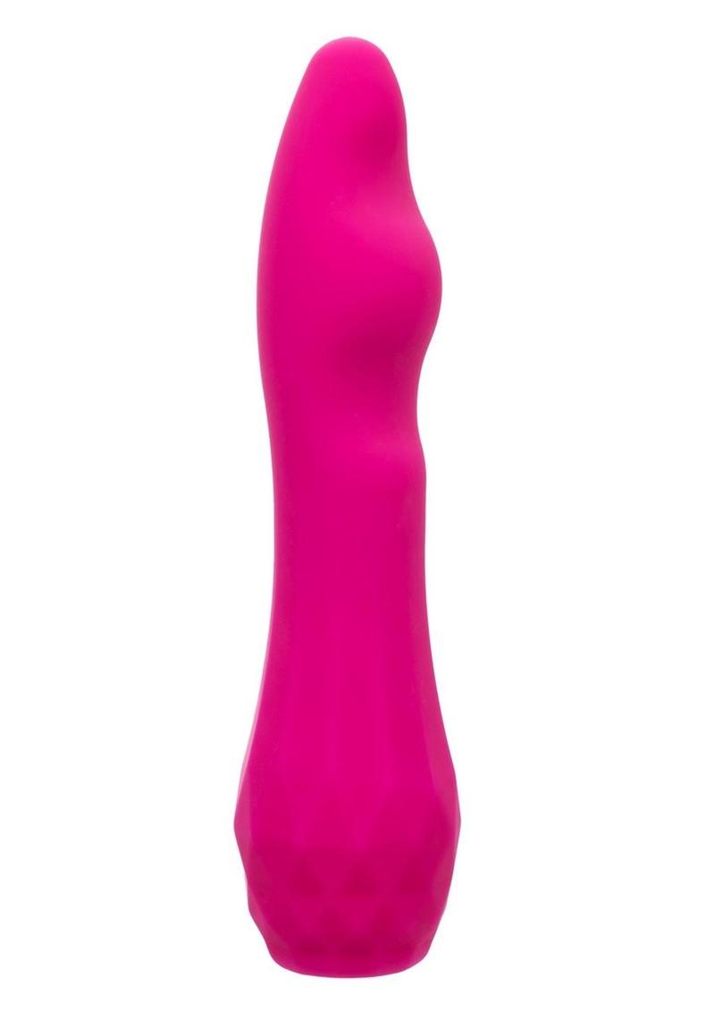 Gia Curved Pleaser Silicone Rechargeable Vibrator - Pink