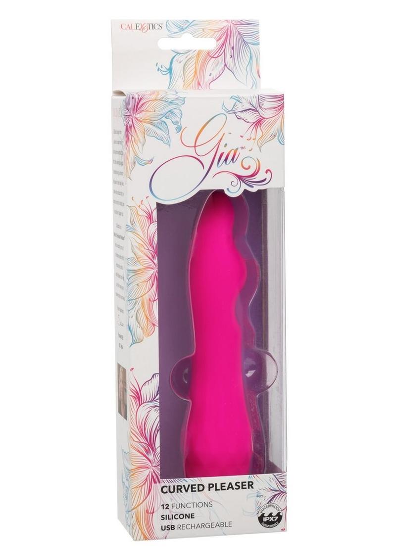 Gia Curved Pleaser Silicone Rechargeable Vibrator