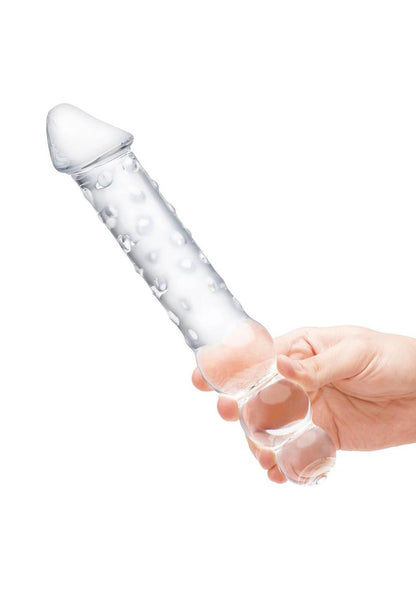 Glas Double Ended Glas Dildo with Anal Beads