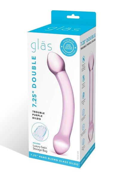 Glas Double Trouble Purple Dildo - Purple