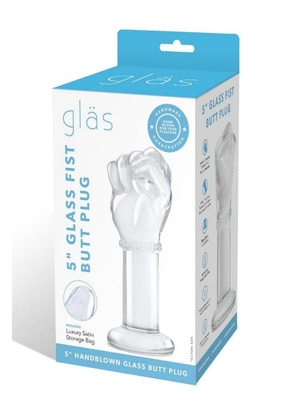 Glas Fist Glass Butt Plug - Clear - 5in