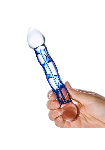 Glas Full Tip Glass Textured Dildo