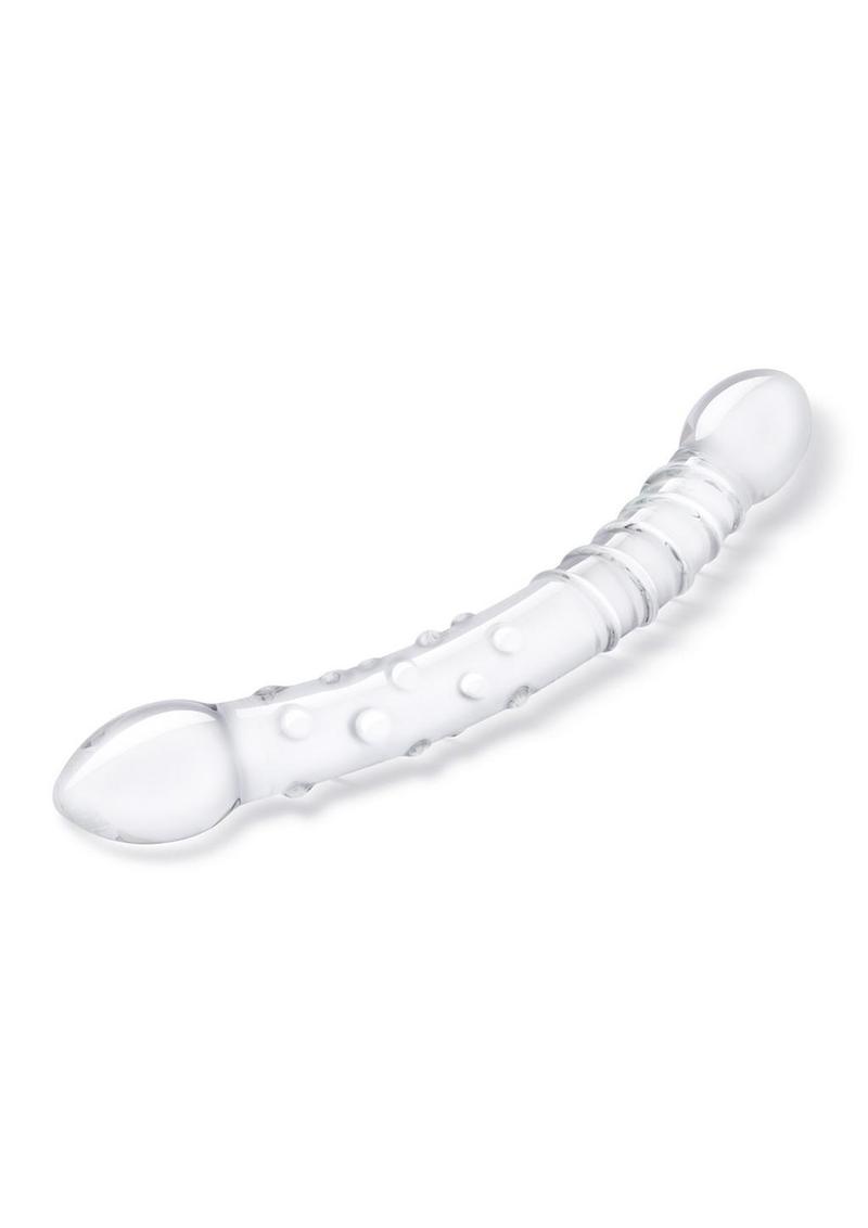 Glas Girthy Double Trouble Glass Dildo - Clear - 12in