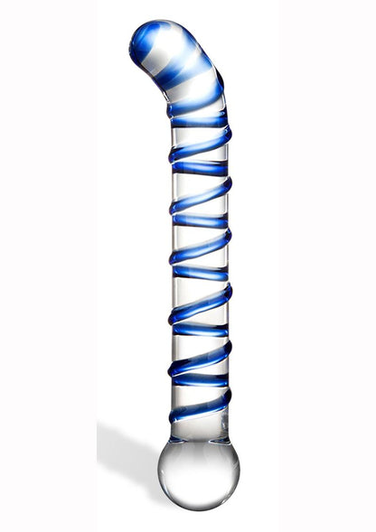 Glas Mr. Swirly G-Spot Glass Textured Dildo