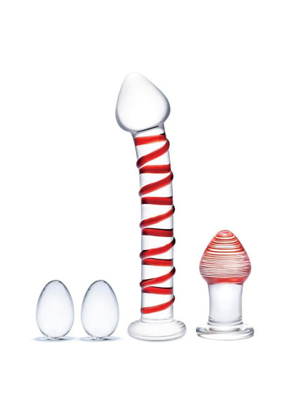 Glas Mr. Swirly Set with Glass Kegal Balls