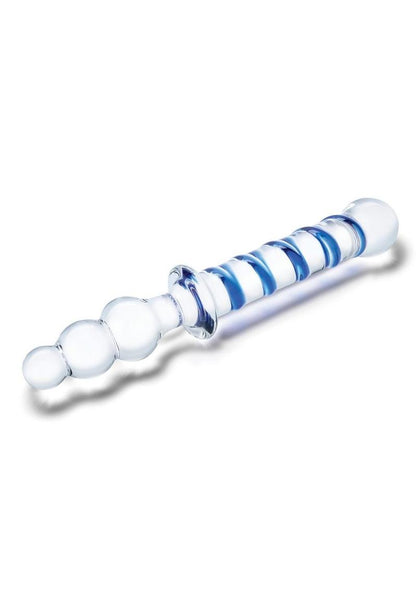 Glas Twisted Dual-Ended Dildo - Clear - 10in