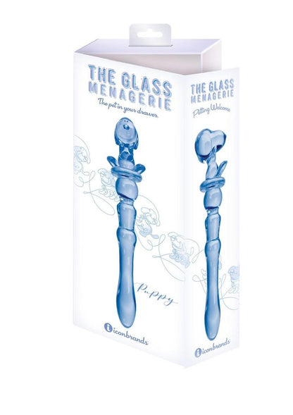 Glass Menagerie Puppy Dildo - Blue