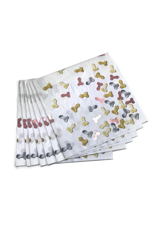 Glitterati Penis Party Napkins - 8 Pack