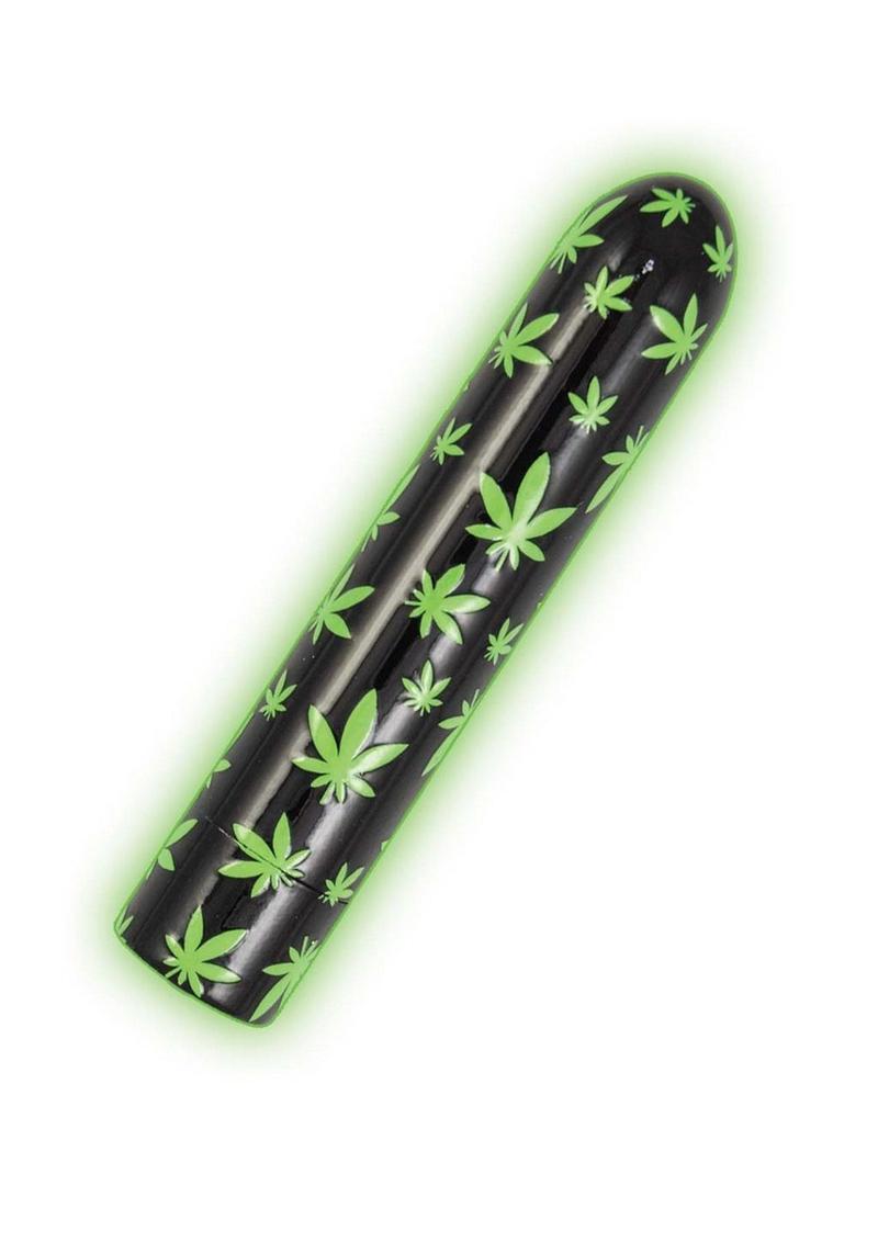 Glow Vibes Pocket High Rechargeable Glow In The Dark Bullet - Black/Glow In The Dark/Green