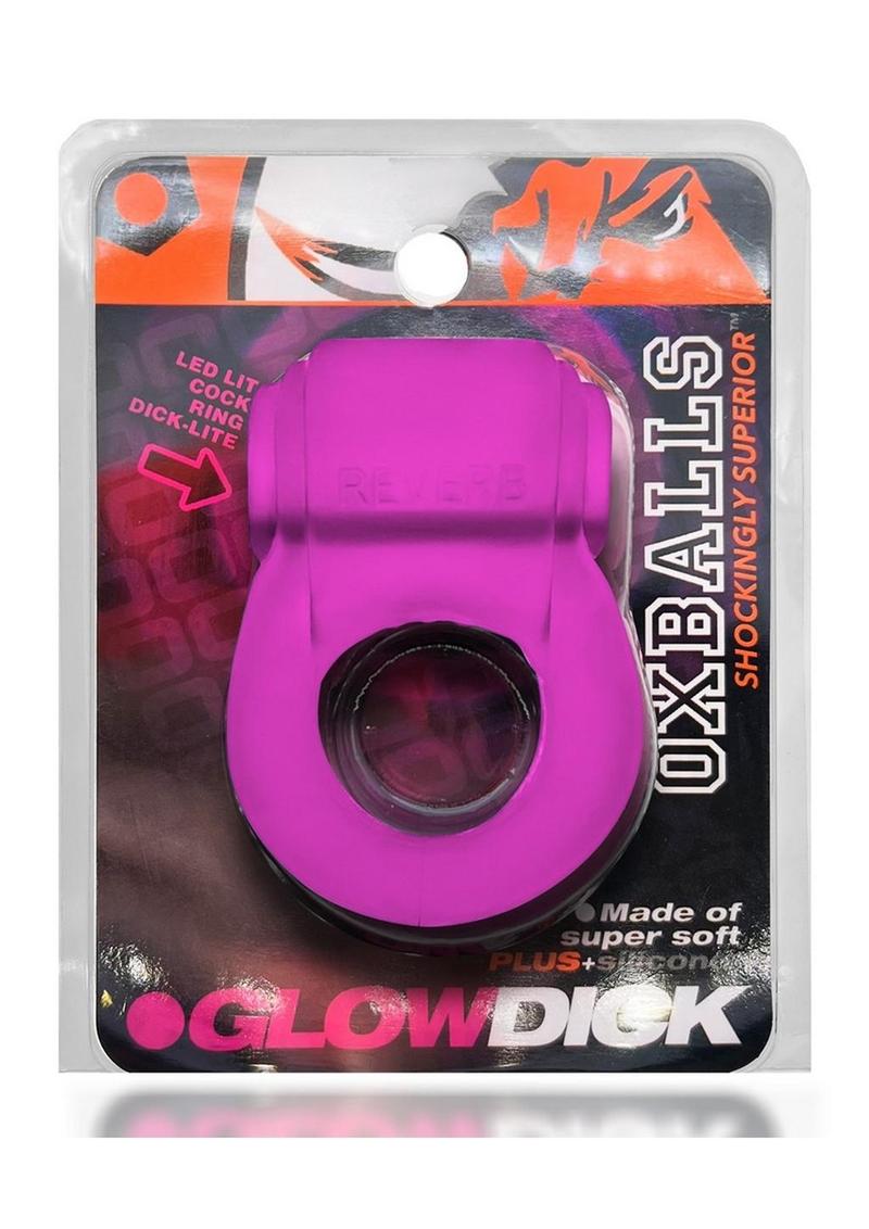 Glowdick Silicone Cockring with Led - Pink Ice