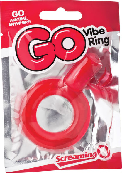 Go Vibe Ring Disposable Cock Ring - Red