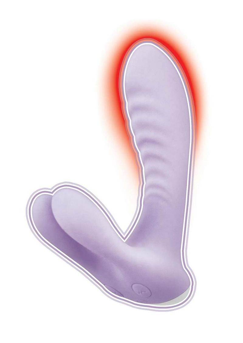 Goddess Heat Up Rechargeable Silicone Bunny Massager - Lavender