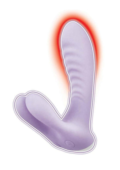 Goddess Heat Up Rechargeable Silicone Bunny Massager - Lavender