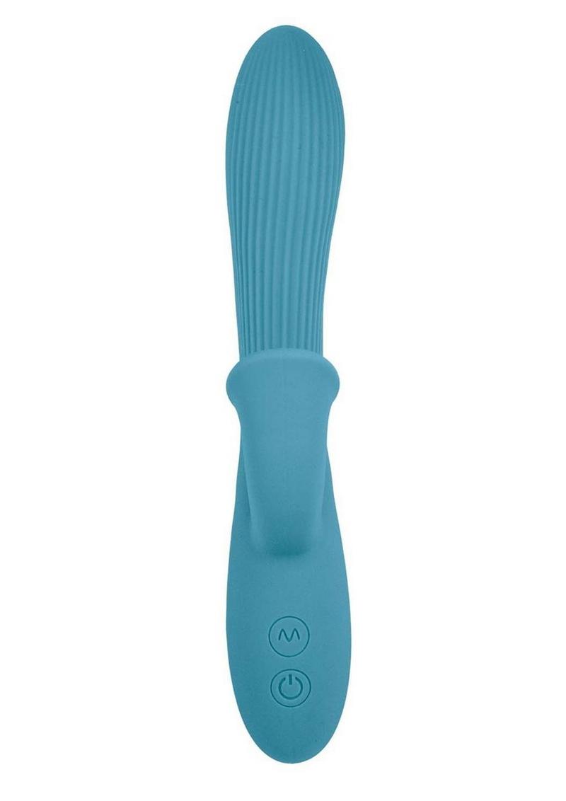 Goddess Lavish Desire Rechargeable Silicone Vibrator - Blue