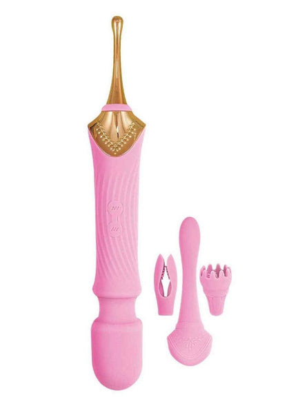 Goddess Pink Elegance Rechargeable Silicone Duel End Massager