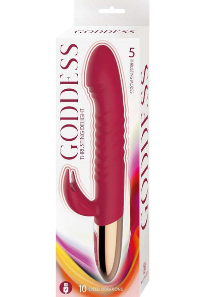 Goddess Thrusting Delight Rechargeable Silicone Dual Stimulating Vibrator