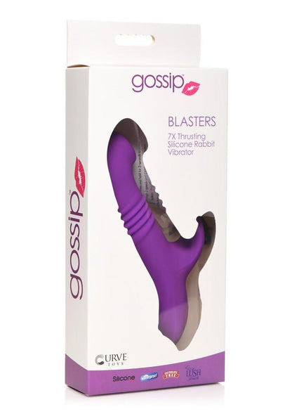 Gossip Blasters 10x Rechargeable Silicone Thrusting Rabbit Vibrator