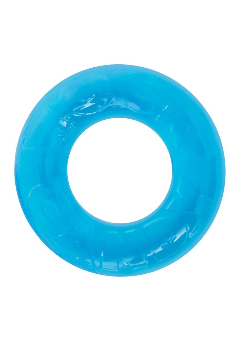 Gummy Cock Ring - Blue - One Size