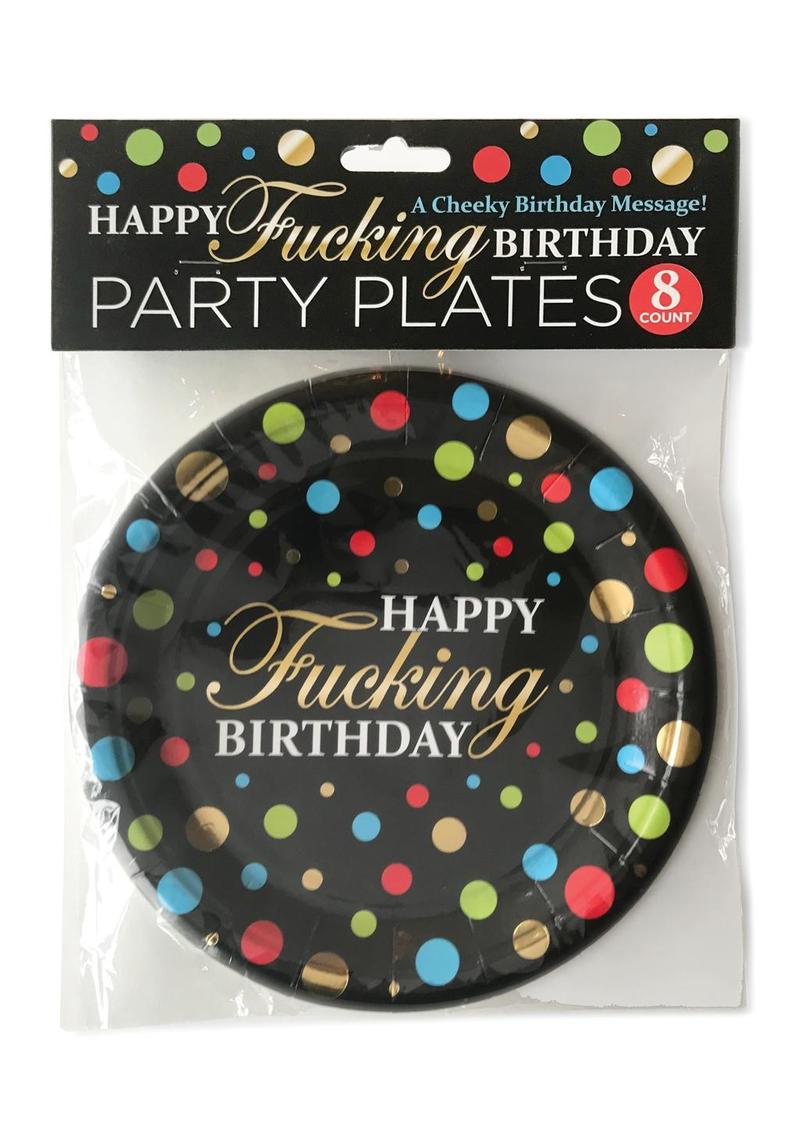 Happy F'n Birthday Plates