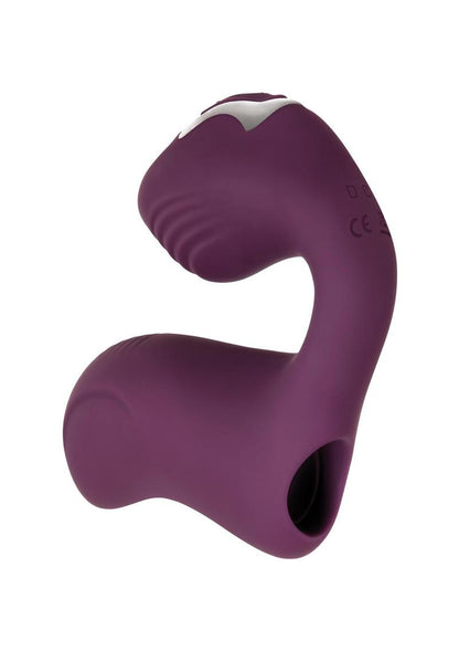 Helping Hand Silicone Rechargeable Finger Vibrator - Purple