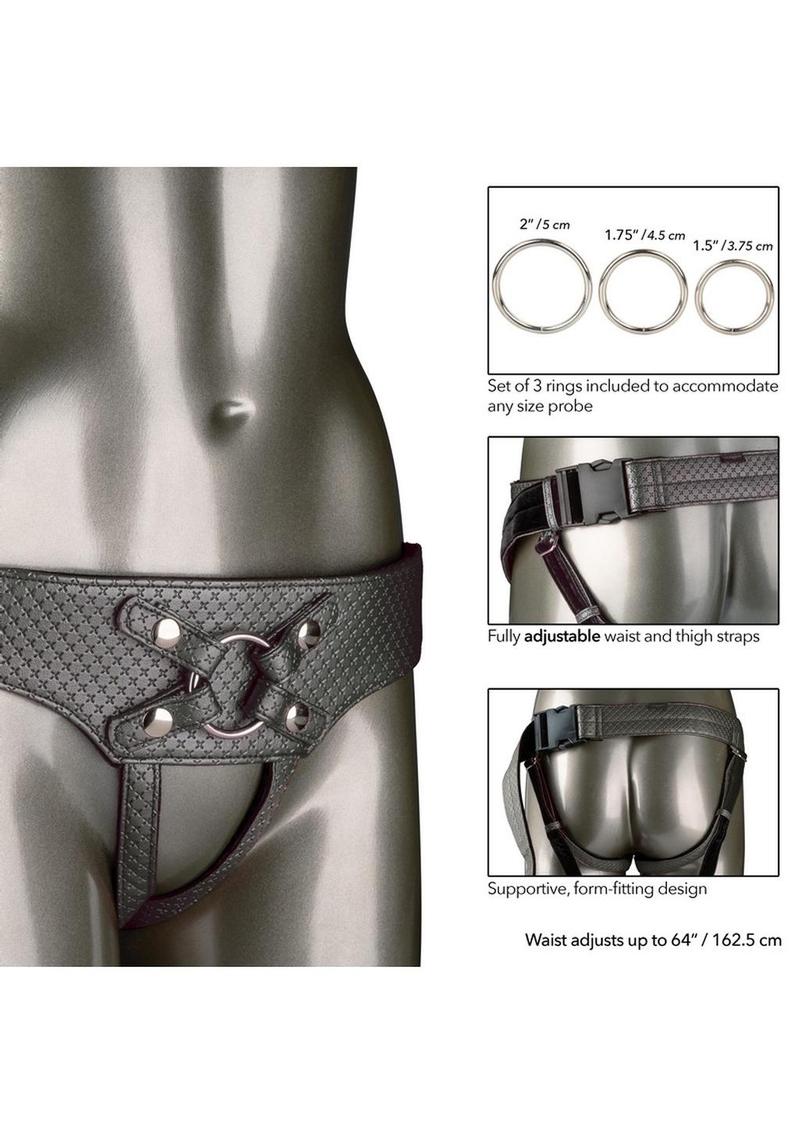 Her Royal Harness The Regal Empress Adjustable Harness - Pewter