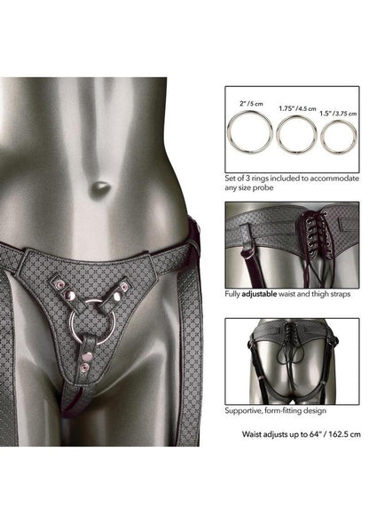 Her Royal Harness The Regal Queen Adjustable Harness - Pewter