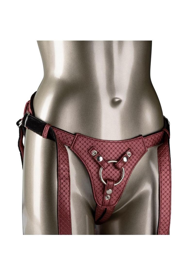 Her Royal Harness The Regal Queen Adjustable Harness - Red