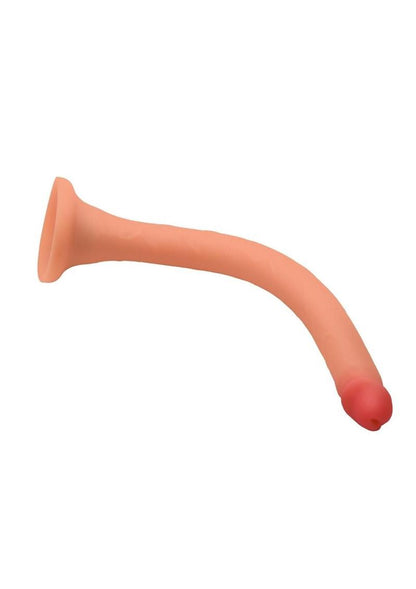 Hosed Slim Silicone Enema Hose - Vanilla - 12in