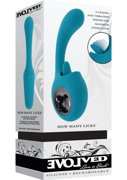 How Many Licks Rechargeable Silicone Vibrator with Clitoral Stimulator