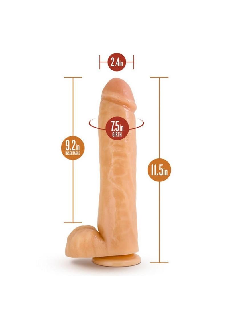 Hung Rider Hammer Dildo with Balls - Vanilla - 10in