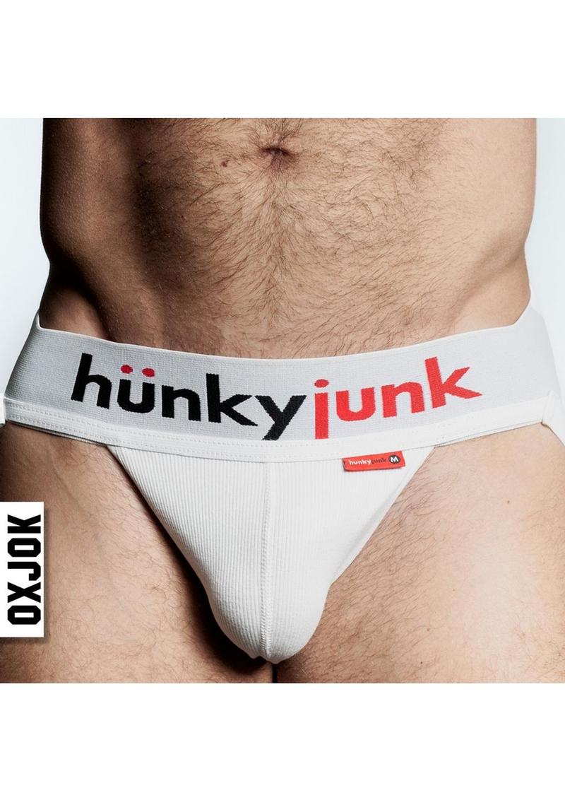 Hunker Comfy Pouch Slider-Strap Jock - White Snow - XXLarge