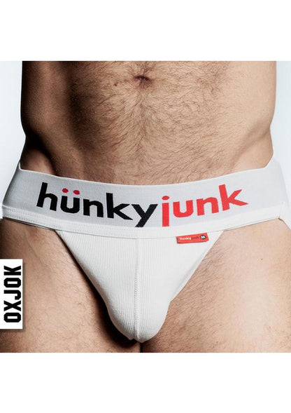 Hunker Comfy Pouch Slider-Strap Jock - White Snow - XXLarge