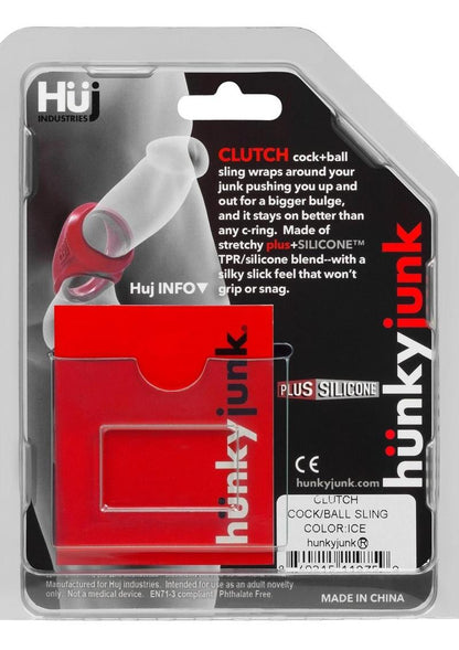 Hunkyjunk Clutch Silicone Cock and Ball Sling - Clear