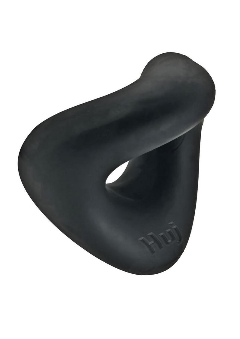 Hunkyjunk Form Surround Cock Ring - Black/Tar Ice