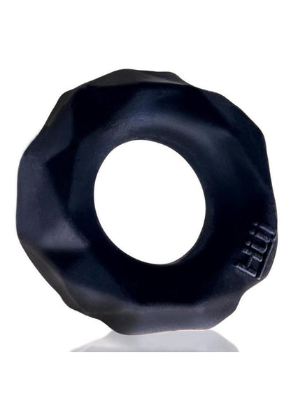 Hunkyjunk Fractal Tactile Cockring - Black/Tar Ice Black