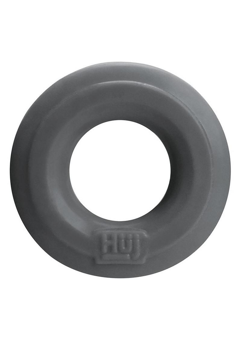 Hunkyjunk Huj Silicone Cock Ring - Gray/Grey