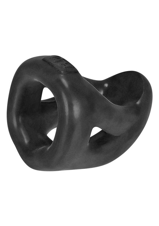 Hunkyjunk Slingshot Silicone 3 Ring Teardrop Cock Ring - Black