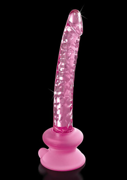 Icicles No. 86 Glass Wand with Bendable Silicone Suction Cup - Pink