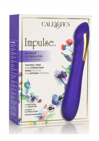 Impulse Intimate E-Stimulator Petite Wand Rechargeable Silicone Vibrating Massager - Purple