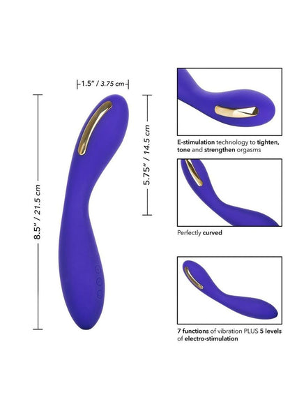 Impulse Intimate E-Stimulator Wand Rechargeable Silicone Vibrator - Purple