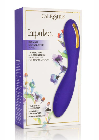 Impulse Intimate E-Stimulator Wand Rechargeable Silicone Vibrator - Purple