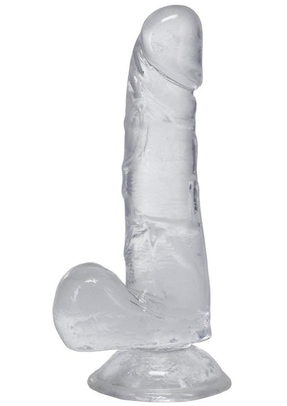 In A Bag Dick Dildo with Balls - Clear - 6in