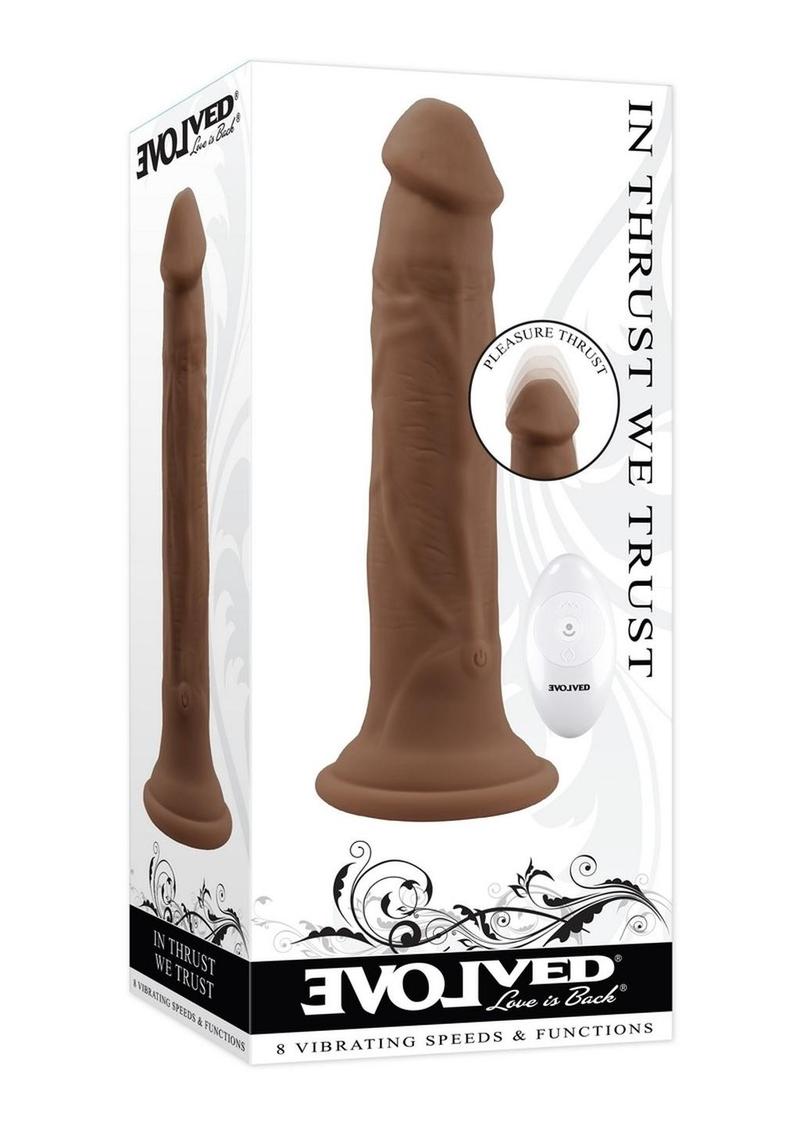 In Thrust We Trust Rechargeable Silicone Dildo with Remote